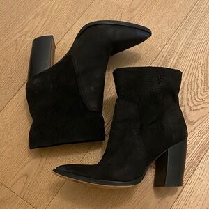Vince Camuto Black Suede Ankle Boots